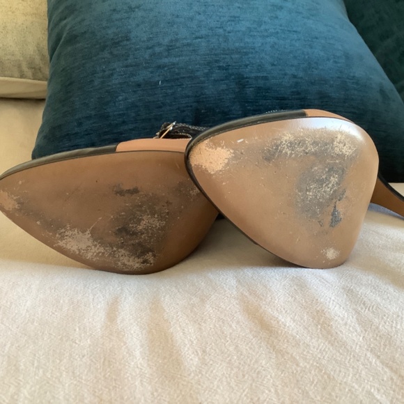 Hobbs Draycott Colourblock Mary Jane High Heel Courts Caramel Black Size 8 - Picture 5 of 12